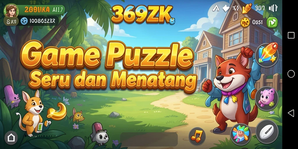 Tampilan gameplay menantang dari 369ZK dengan berbagai teka-teki.
