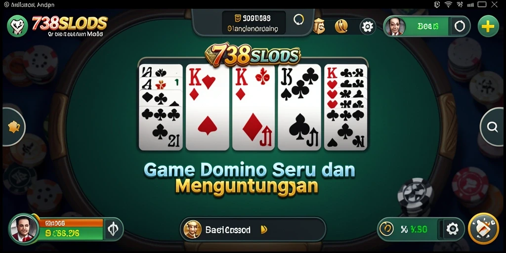 Tampilan gameplay seru dalam 738SLOTS dengan Domino.
