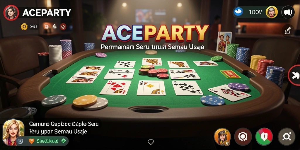 Tampilan gameplay ACEPARTY yang menarik dan seru.