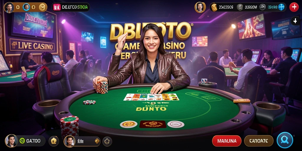 Tampilkan gameplay Live Casino yang mendebarkan di DBLTOTO.
