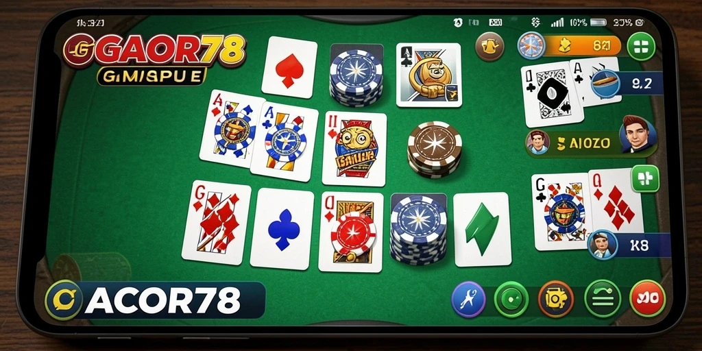 Tampilan screenshot GACOR78 yang menampilkan permainan Gaple yang menarik.