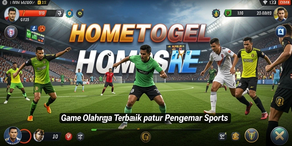 Tangkapan layar dari gameplay HOMETOGEL yang menunjukkan aksi olahraga yang seru.