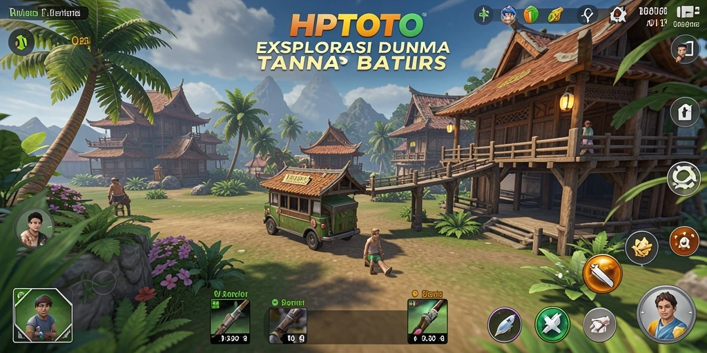 Tampilan gameplay HPTOTO dengan petualangan di dunia terbuka.