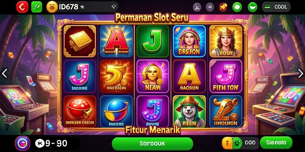 Tampilan gameplay yang menarik dari ID678 dengan berbagai fitur slot.