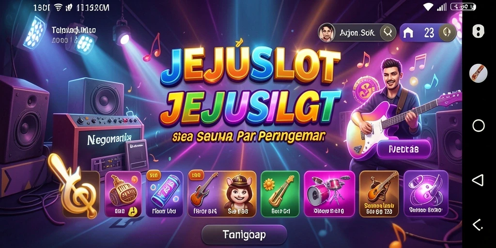 Tampilan utama gameplay JEJUSLOT dengan berbagai fitur menarik.