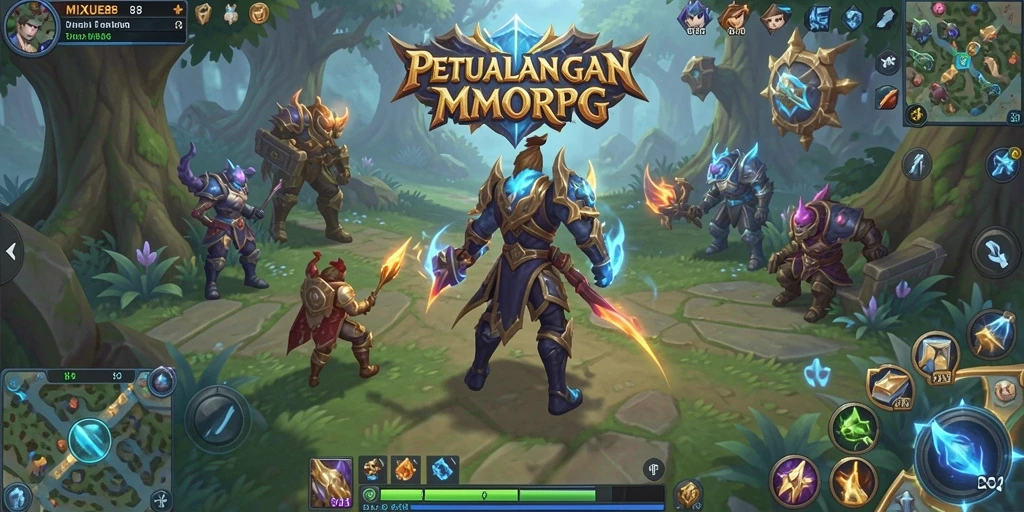 Gameplay seru dan kolaboratif dalam MIXUE88 MMORPG.