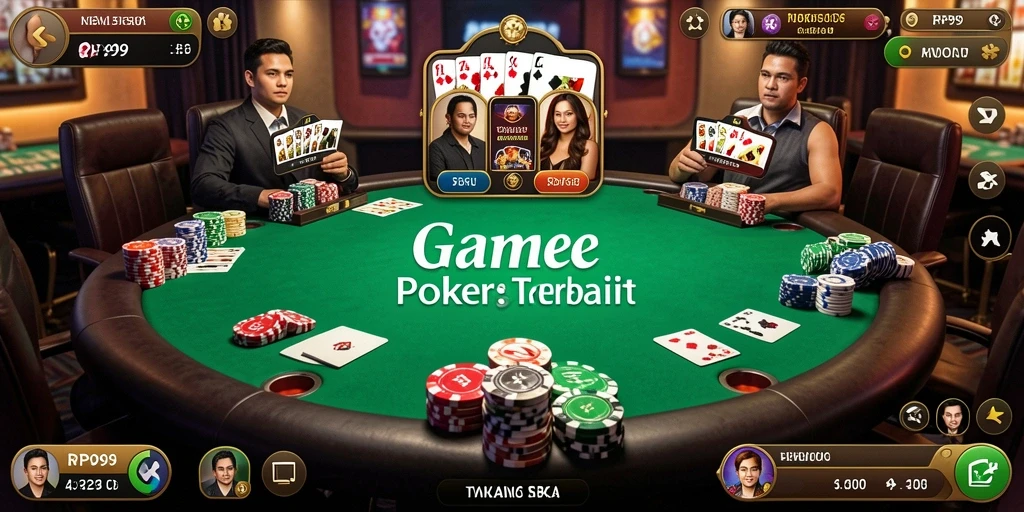 Screenshot gameplay RP99 menampilkan suasana permainan Poker yang seru dan interaktif.