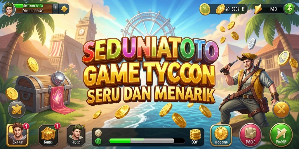 Tangkapan layar gameplay SEDUNIATOTO dengan tampilan manajemen yang menarik.