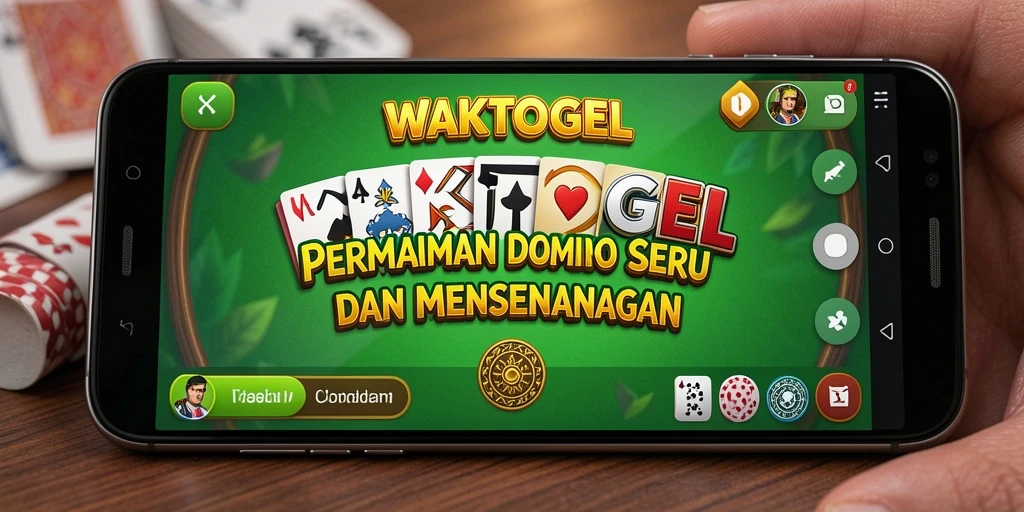 Screenshot WAKTOGEL menunjukkan gameplay Domino yang seru dan kompetitif.